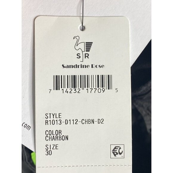 Free People x Sandrine Rose Wide Curve Leg Jeans Charbon Womens Size 30 - Picture 8 of 9